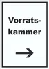 Vorratskammer Schild mit Text und Richtungspfeil rechts Produktbild-Vorschau 1