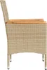 vidaXL Gartenstühle mit Kissen 2 Stk. Beige Poly Rattan Produktbild-Vorschau 6