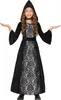 Principessa medievale con cappuccio vestito nero Halloween Anteprima dell’immagine prodotto 1