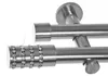 Gardinenstange mit Wandhalterung I Metall Edelstahl Look Produktbild-Vorschau 1