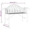 The Living Store 2-Sitzer-Gartenbank 128 cm Schwarz Stahl Produktbild-Vorschau 6