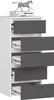 Kommode AKORD CL5 Weiß 40 cm 5 Schubladen Front Graphitgrau Produktbild-Vorschau 2