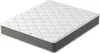 A white mattress with a gray border is shown from a diagonal angle on a white background. Voir les images du produit