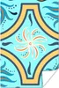 MuchoWow® Poster Blume - Blätter - Rahmen - Blau 120x180 cm Produktbild-Vorschau 1