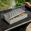 2 x Edelstahl Räucherbox + 1 Zange Smokerbox Räucherdose Produktbild-Vorschau 8