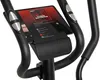 Close-up of a tablet mounted on an elliptical trainer, displaying a music playlist. Produktbild-Vorschau