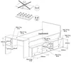 Lit combiné avec bureau & espace de rangement - 90 x Voir les images du produit 19