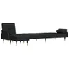 vidaXL Schlafsofa in L-Form Schwarz 271x140x70 cm Samt -  Produktbild-Vorschau 16