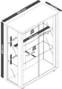 Sintalo Vitrinenschrank 2 Glastüren weiß. Produktbild-Vorschau 7