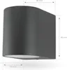 Ledvion - LED Wandleuchte - Rund - 3W - 2700K - Anthrazit - Produktbild-Vorschau 4