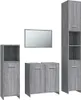 vidaXL 4-tlg. Badmöbel-Set Grau Sonoma Holzwerkstoff Produktbild-Vorschau 4