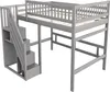 Sweiko posteľ z masívu 140x200, schody s úložnou skriňou, Náhľad obrázku produktu 11