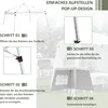 Outsunny Faltpavillon 2,4x2,4m Pavillon höhenverstellbar Produktbild-Vorschau 5