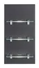A wall-mounted shelf unit with three glass shelves. Produktbild-Vorschau