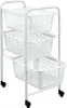 Metaltex Opbergrek met Wielen + 3 Manden 30x38x68 cm Wit Produktbild-Vorschau 1