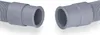 Two ends of a gray flexible hose with connectors, shown against a white background. Produktbild-Vorschau