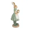 Clayre & Eef Figur Kaninchen 17x15x40 cm Grün Polyresin Produktbild-Vorschau 3