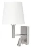 Applique hôtel avec liseuse E27 chrome satiné Harvey 6539 Voir les images du produit 1