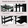 A collage of four close-up images showcasing features of a bunk bed, with a main title at the top. Podgląd zdjęcia produktu