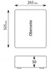 A technical drawing showing the dimensions of a cutting board. Produktbild-Vorschau