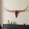 Dekoracja ścienna poroże Bull M 100 cm aluminium brąz Podgląd zdjęcia produktu 4