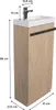 Meuble lave-mains sur pieds JOHANN décor chêne + vasque + Voir les images du produit 3
