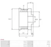 AS-PL AP0025 Riemenscheibe Lichtmaschine Produktbild-Vorschau 3