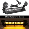 LED Warnleuchte 12LED Front - 9 Blinkende Stroboskop-Modi Produktbild-Vorschau 2