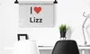 MuchoWow® Wandteppich Wandbehang Ich liebe - Lizz - Girl Produktbild-Vorschau 4