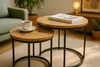 Stoliki kawowe okrągłe Zestaw stolików SK102D loft fi 53x45 Podgląd zdjęcia produktu 8