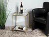 HAKU Beistelltisch gold - Metall, Sicherheitsglas 5 mm, Produktbild-Vorschau 5