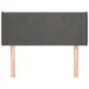 vidaXL Kopfteil mit Ohren Dunkelgrau 83x16x78/88 cm Samt Produktbild-Vorschau 3