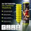 6 gele federbals voor badminton, geschikt voor training en Productafbeelding-voorbeeld 5