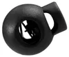 10 Kordelstopper rund 15x19mm, Durchzug 4x5,5mm, schwarz Produktbild-Vorschau