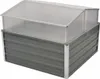 vidaXL Serra grigia in acciaio zincato 100×100×85 cm Anteprima dell’immagine prodotto 8
