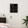 vidaXL Schmuckschrank mit Spiegel Wandmontage Schwarz Produktbild-Vorschau 3
