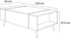 A line drawing of a coffee table with dimensions indicated. Produktbild-Vorschau