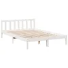 Massivholzbett Extra Lang ohne Matratze Weiß 160x220 Produktbild-Vorschau 3