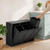 Contenitore per rifiuti Relaxdays, con 3 scomparti, Anteprima dell’immagine prodotto 5