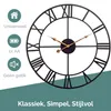 HSXL - Große Wanduhr Schwarz mit goldenen Zeigern - 60cm Produktbild-Vorschau 4
