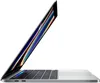A side view of an open silver MacBook Pro laptop. Produktbild-Vorschau