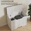HOMCOM 103 Liter Aufbewahrungstruhe mit Deckel, Sitztruhe Produktbild-Vorschau 4