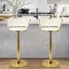 Hawthyhome Barhocker mit goldener Metallbasis(2er Set) Produktbild-Vorschau 1