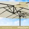 deluxe4home® XXL Doppelsonnenschirm 4,5 x 2,6m Creme I Produktbild-Vorschau 4