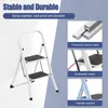 TWOLIIN Escabeau pliable 2 marches - Escabeau de ménage en Voir les images du produit 5