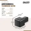 Dalsys Endstück Quadratprofil 10mm schwarz Edelstahl Produktbild-Vorschau 2