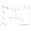 Diagram showing how to assemble and install a ceiling light fixture. Podgląd zdjęcia produktu