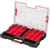 An open black and red tool organizer case with a clear lid. Náhled obrázku produktu