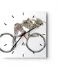 Wanduhr - Quadrat - Glasuhr - Fahrrad Roboter Modern - Produktbild-Vorschau 1