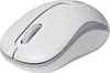 A white wireless optical mouse with a gray scroll wheel and trim, shown from a slightly elevated side angle on a white background. Anteprima dell’immagine prodotto